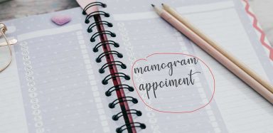 A day planned with "mamogram appointment" written in it