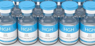 Glass containers of human growth hormone.